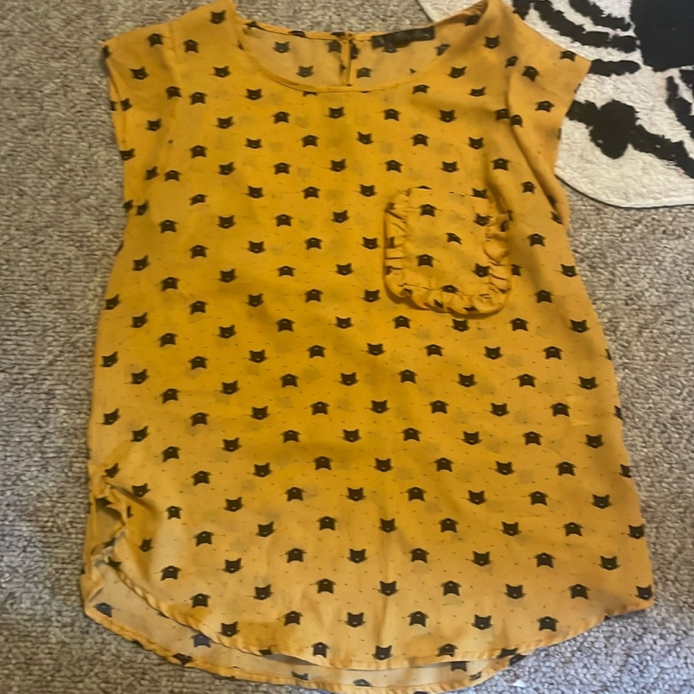 Sweet Rain cat print shirt